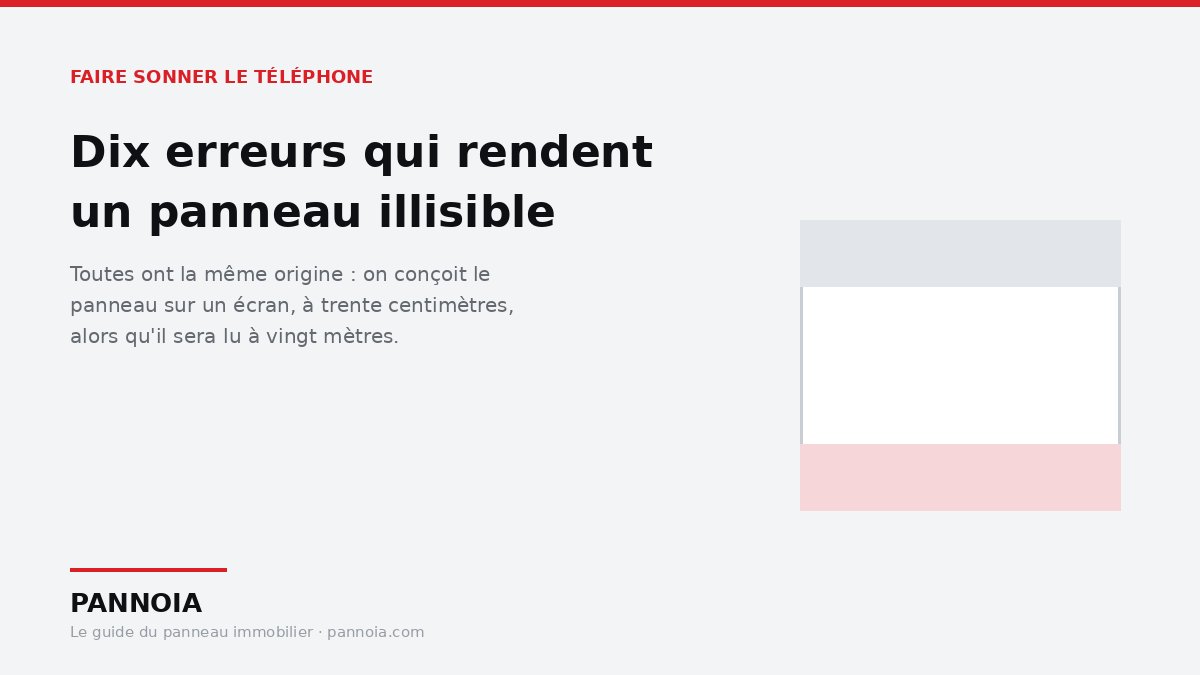 Les erreurs courantes qui rendent un panneau immobilier illisible