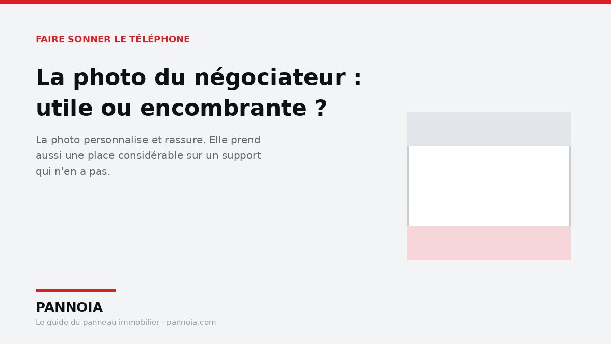 Panneau immobilier avec et sans photo du négociateur